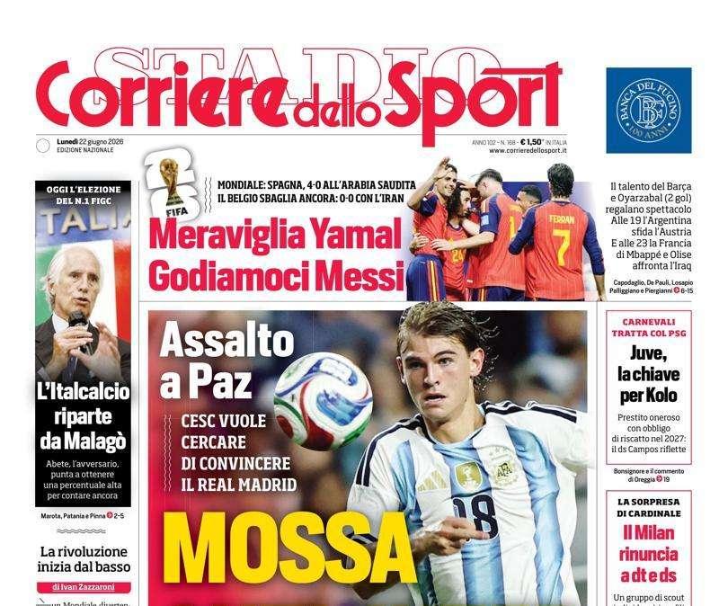 PRIMA PAGINA - Corriere dello Sport: "Mossa anti-Inter"