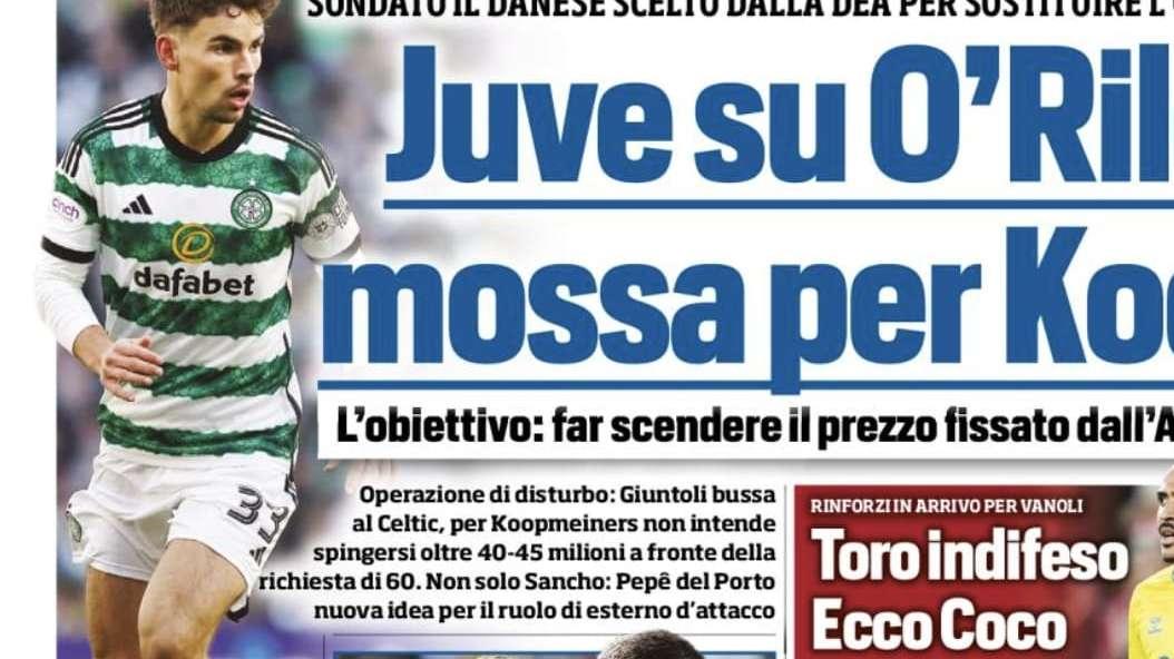 Juventus su O'Riley del Celtic, colpo gobbo per Koopmeiners