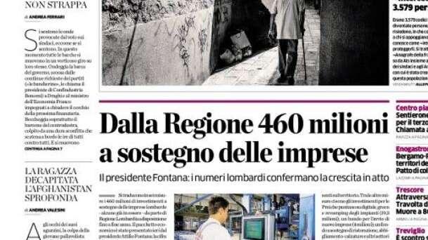 L'Eco di Bergamo: "Atalanta, alti e bassi. Da oggi i biglietti per il Manchester"