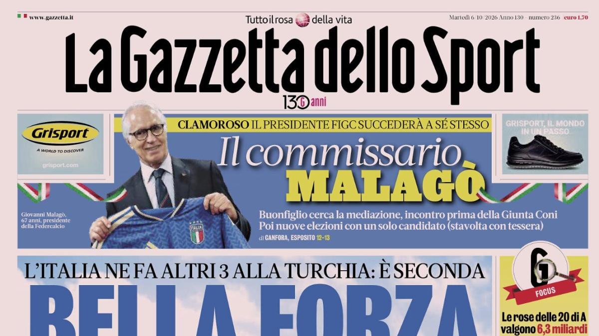 PRIMA PAGINA – La Gazzetta dello Sport: "Bella forza"