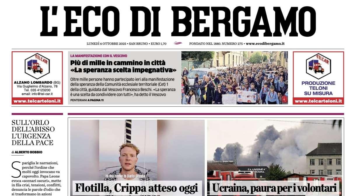  PRIMA PAGINA - L’Eco di Bergamo: "Atalanta, alternative promosse sul campo"