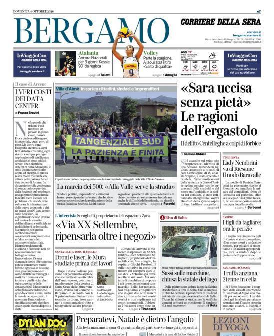 PRIMA PAGINA - Corriere di Bergamo: "Atalanta: Ancora Nazionali per 3 giorni: Kessie, 90' da regista"