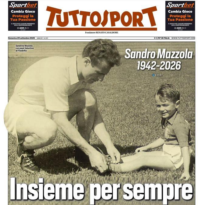 PRIMA PAGINA - Tuttosport: "Insieme per sempre"