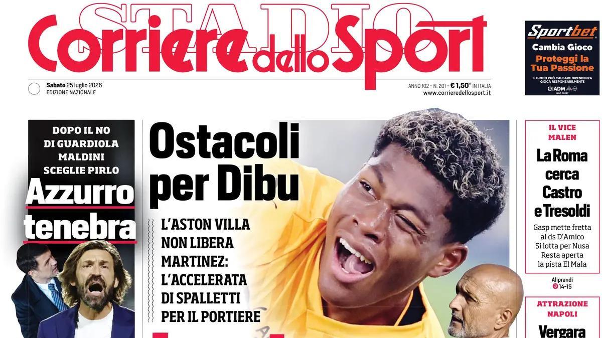 PRIMA PAGINA – Corriere dello Sport – Stadio: "Luciano su Suzuki"