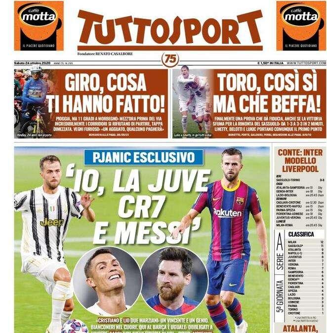 Tuttosport: "Atalanta se vinci, sei prima" 