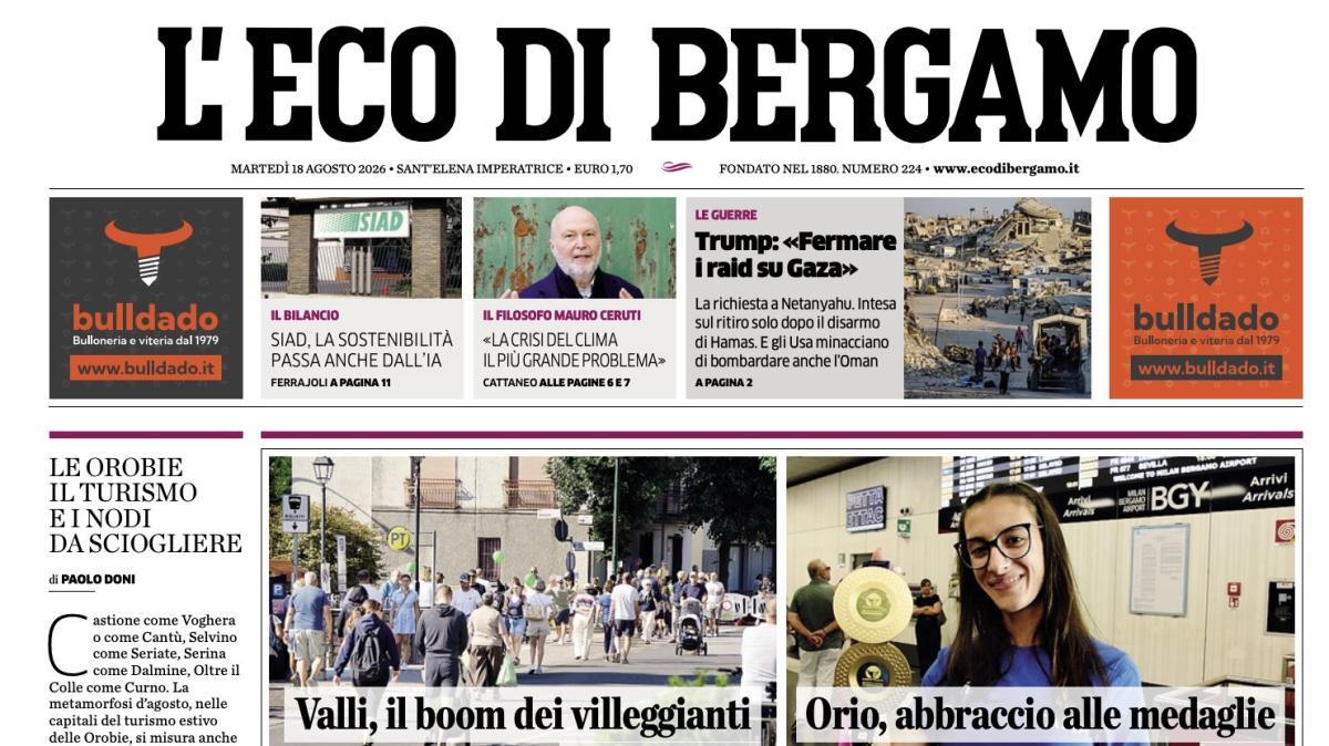 PRIMA PAGINA – L'Eco di Bergamo: "La folla dei tifosi Kristensen: «Arrivo in un grande club»"