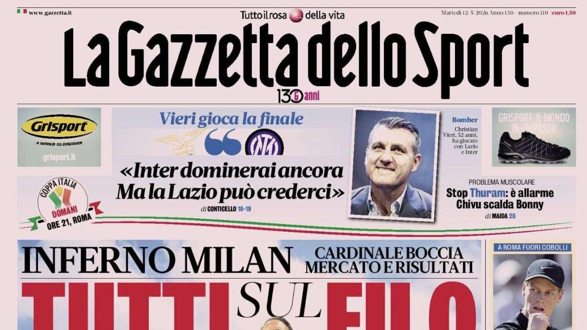 PRIMA PAGINA - La Gazzetta dello Sport: "L'ira del proprietario dopo il ko con l'Atalanta: inferno Milan"