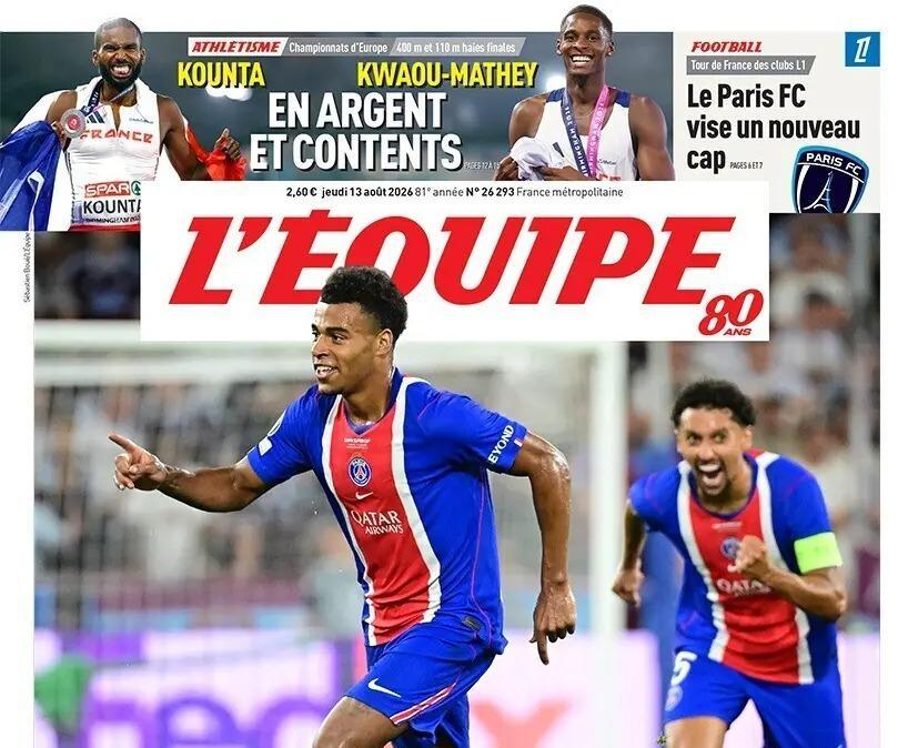 PRIMA PAGINA – L'Équipe: "Super conquistatori"