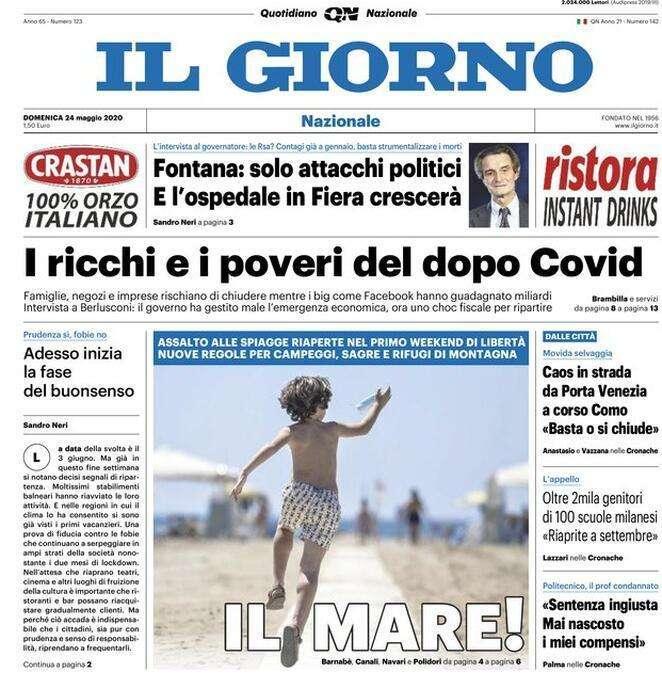 Prime Pagine - "Gli scienziati: fermate la ressa". "I ricchi e i poveri del dopo covid" 
