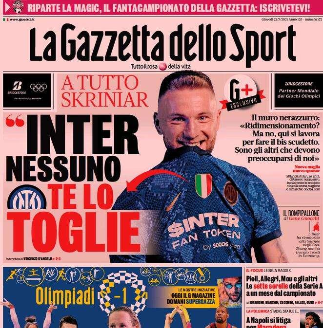 Skriniar a La Gazzetta dello Sport sullo scudetto: "Inter, nessuno te lo toglie"