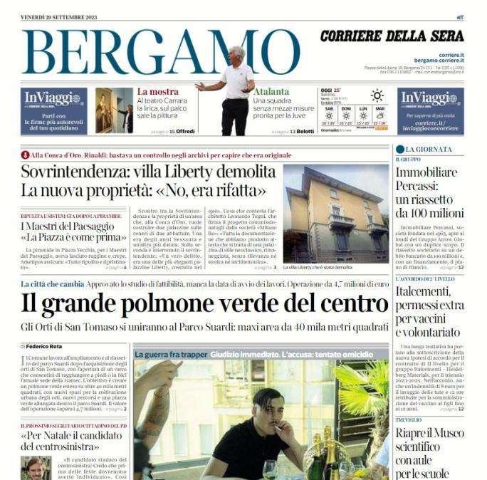 Il Corriere di Bergamo sulla Dea: "Squadra senza mezze misure, pronta per la Juve"