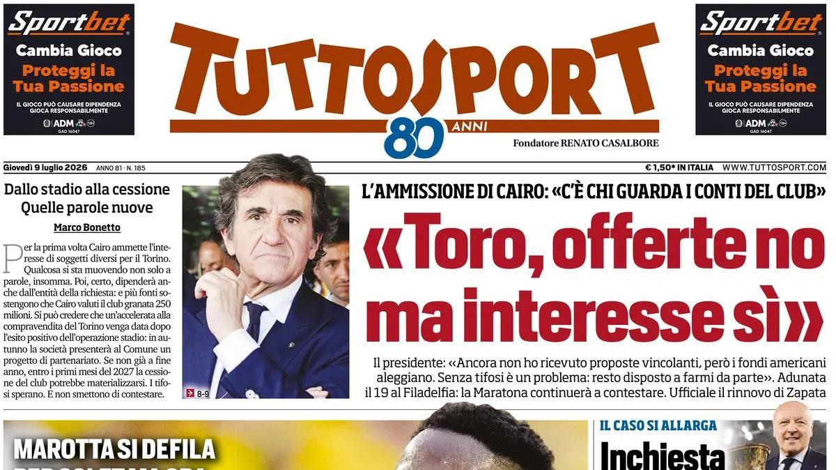 PRIMA PAGINA – Tuttosport: "Lucumi Dispetti Juve-Inter"