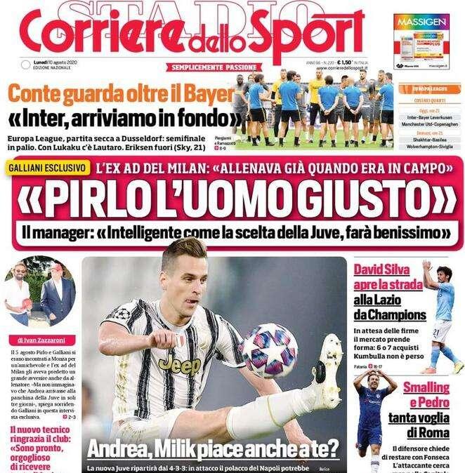 PRIMA PAGINA - Corriere dello Sport: "Per Milik il Napoli vuole 20 milioni più Bernardeschi o Romero"