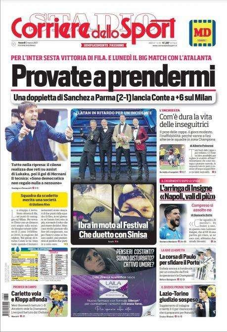 PRIMA PAGINA - Corriere dello Sport: "Provate a prendermi" 