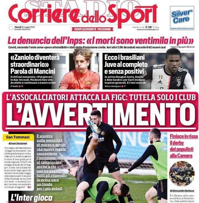 Corriere dello Sport: "L'avvertimento" 