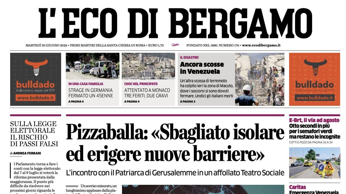 PRIMA PAGINA – L'Eco di Bergamo: "Operazione rilancio per Raspadori Il jolly per Sarri"