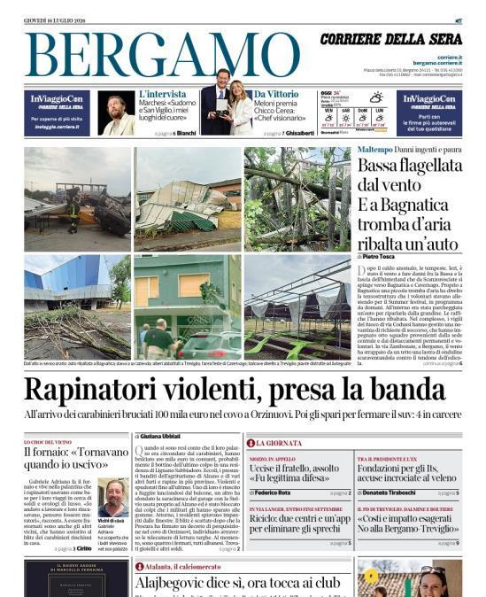PRIMA PAGINA - Corriere di Bergamo: "Alajbegovic dice sì, ora tocca ai club"