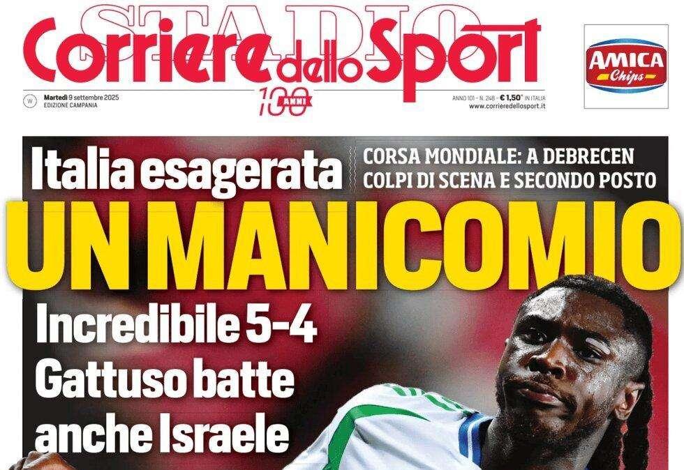 PRIMA PAGINA - Corriere dello Sport: "Un manicomio"