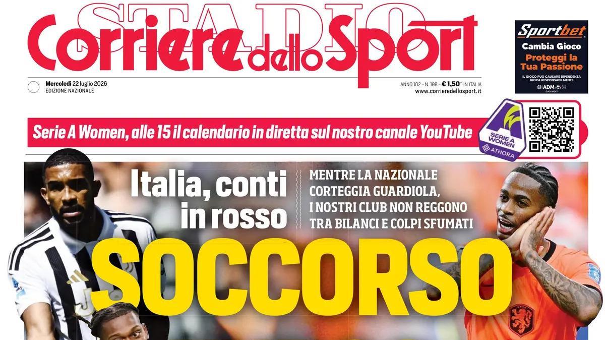 PRIMA PAGINA – Corriere dello Sport – Stadio: "Soccorso turco"