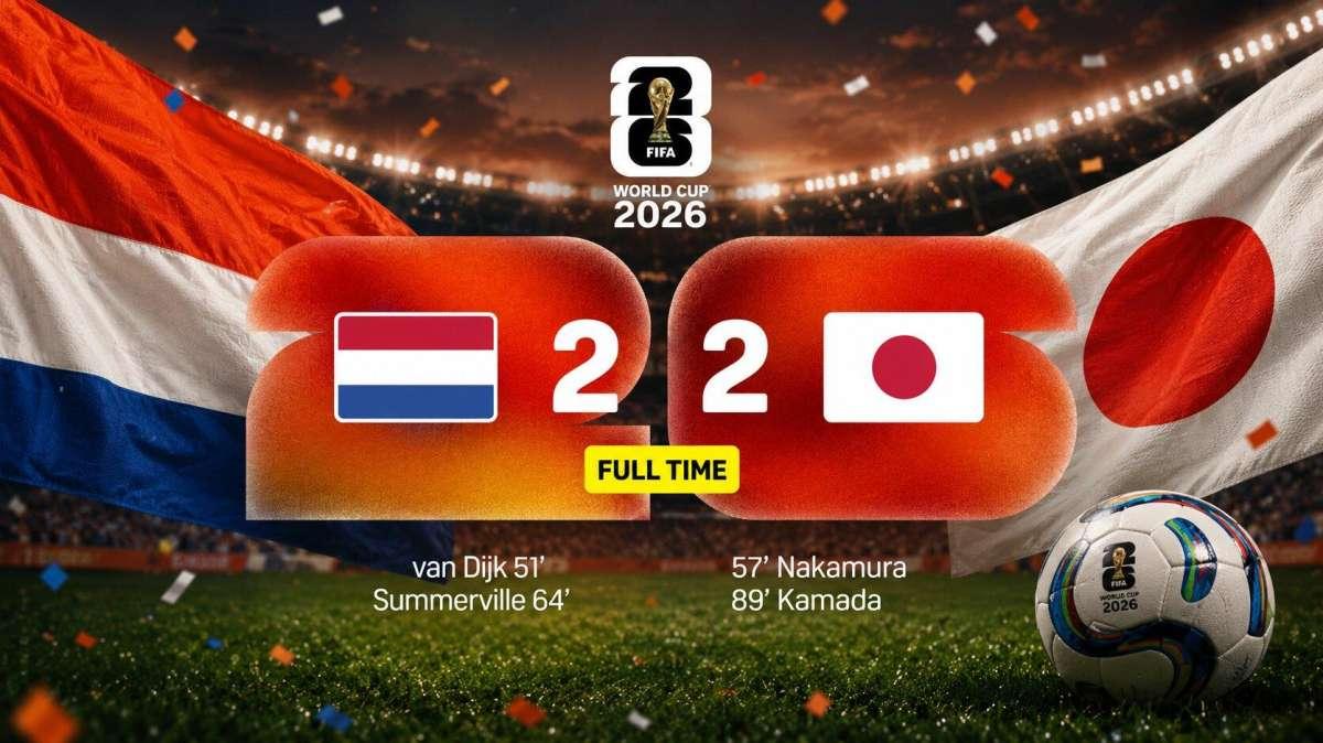 Olanda-Giappone 2-2: i Samurai rimontano e gelano gli Orange