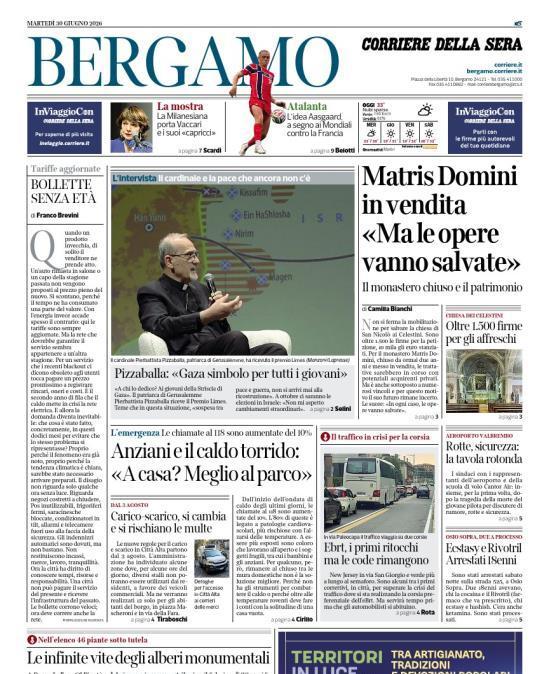PRIMA PAGINA - Corriere di Bergamo: "L’idea Aasgaard, a segno ai Mondiali contro la Francia"
