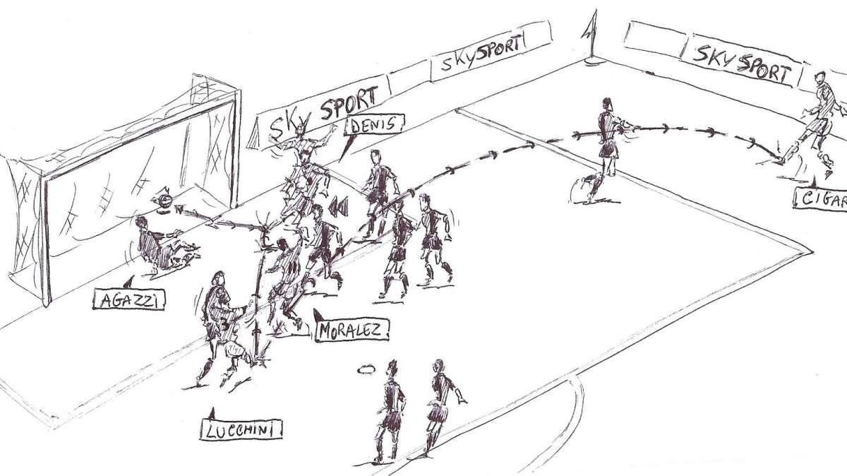 La vignetta di Cagliari-Atalanta. Bentornato Tanque 