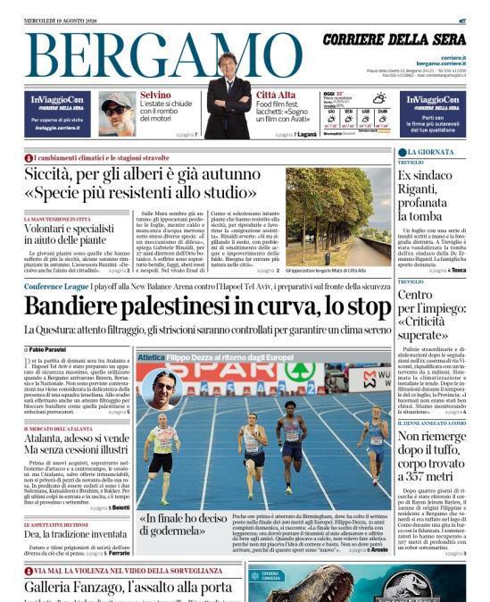 PRIMA PAGINA - Corriere di Bergamo: "Atalanta, adesso si vende Ma senza cessioni illustri"