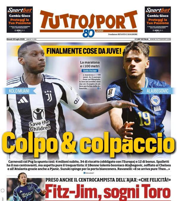 PRIMA PAGINA - Tuttosport: "Colpo & colpaccio"