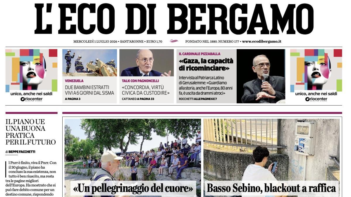 PRIMA PAGINA – L'Eco di Bergamo: "Intervento per Hien"
