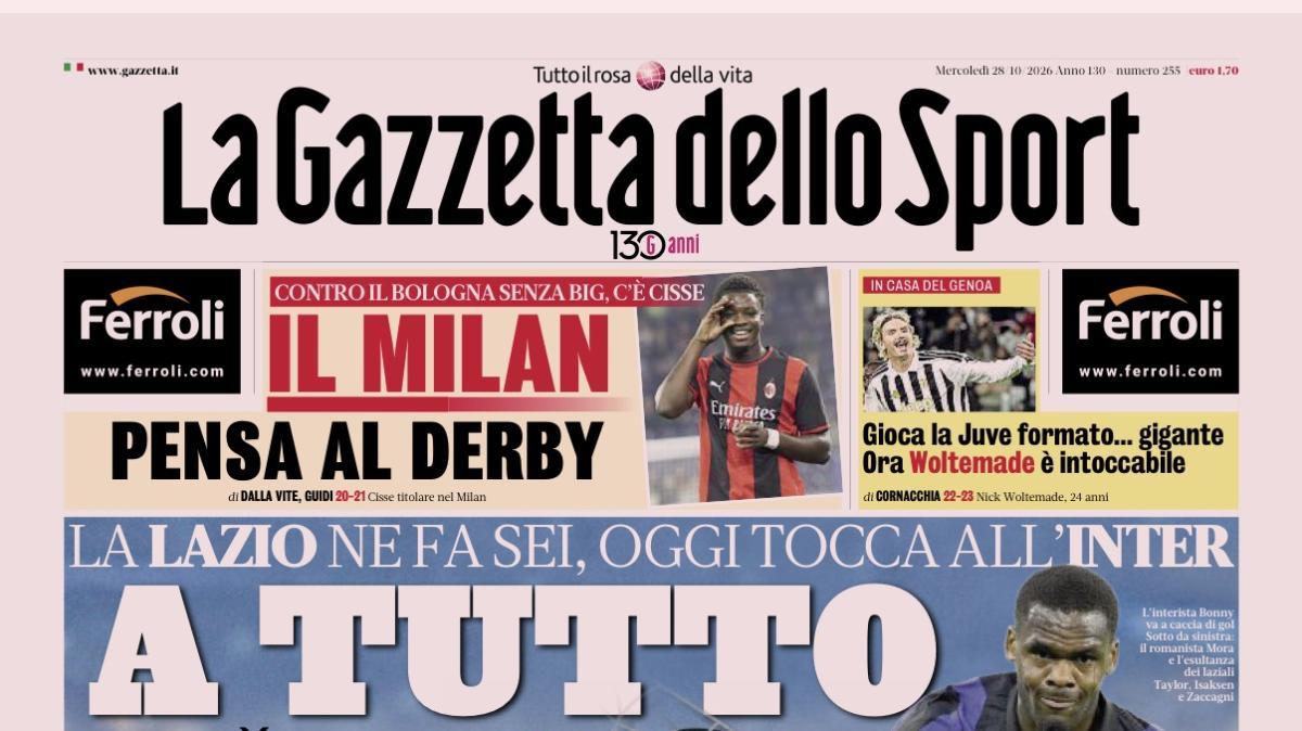 PRIMA PAGINA – La Gazzetta dello Sport: "Adams lancia un bel Toro, Paz ispira il gran finale del Como"