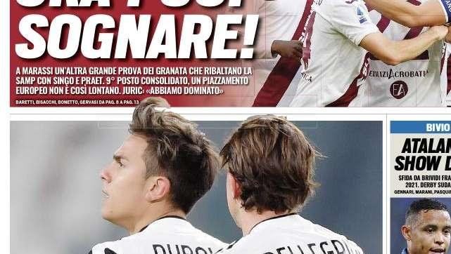 Questa sera il big match fra Atalanta e Inter, Tuttosport: "Lo show dei record"