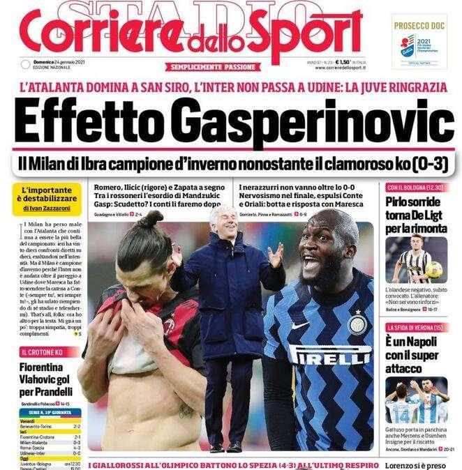 Corriere dello Sport in apertura: "Effetto Gasperinovic"