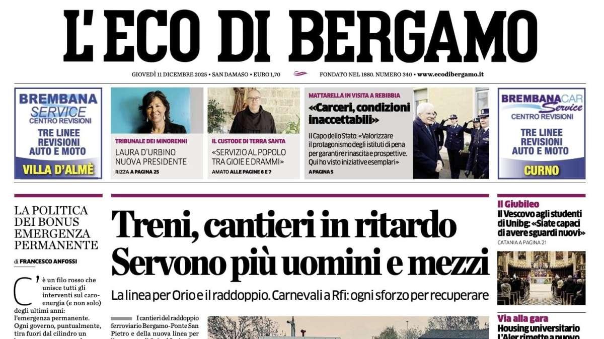 PRIMA PAGINA - L'Eco di Bergamo: "La Champions trasforma i nerazzurri"