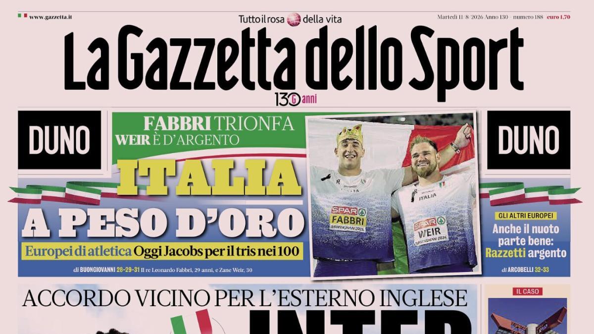 PRIMA PAGINA – La Gazzetta dello Sport: "Inter è Spence"