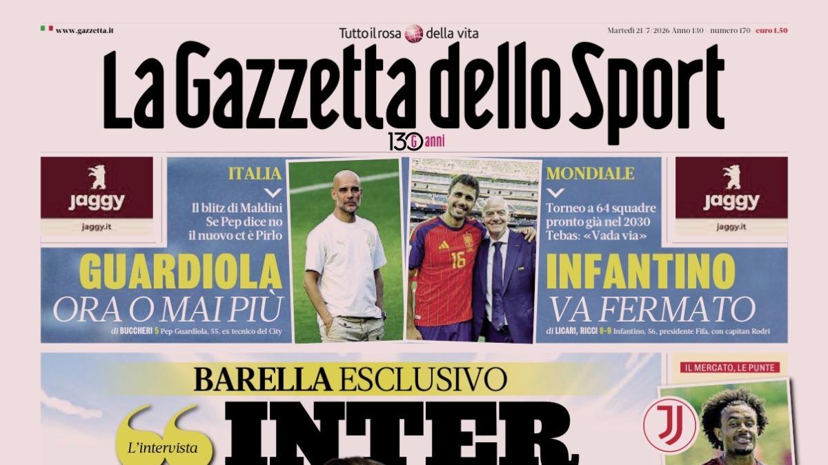 PRIMA PAGINA – La Gazzetta dello Sport: "Inter vita mia"