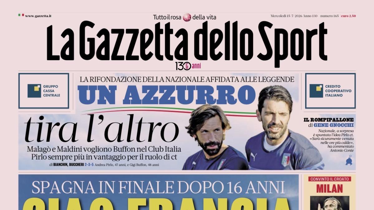 PRIMA PAGINA – La Gazzetta dello Sport: "Un azzurro tira l'altro"
