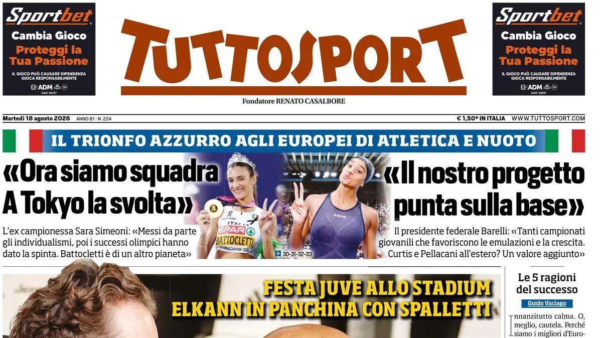 PRIMA PAGINA – Tuttosport: "«Apriremo un ciclo»"