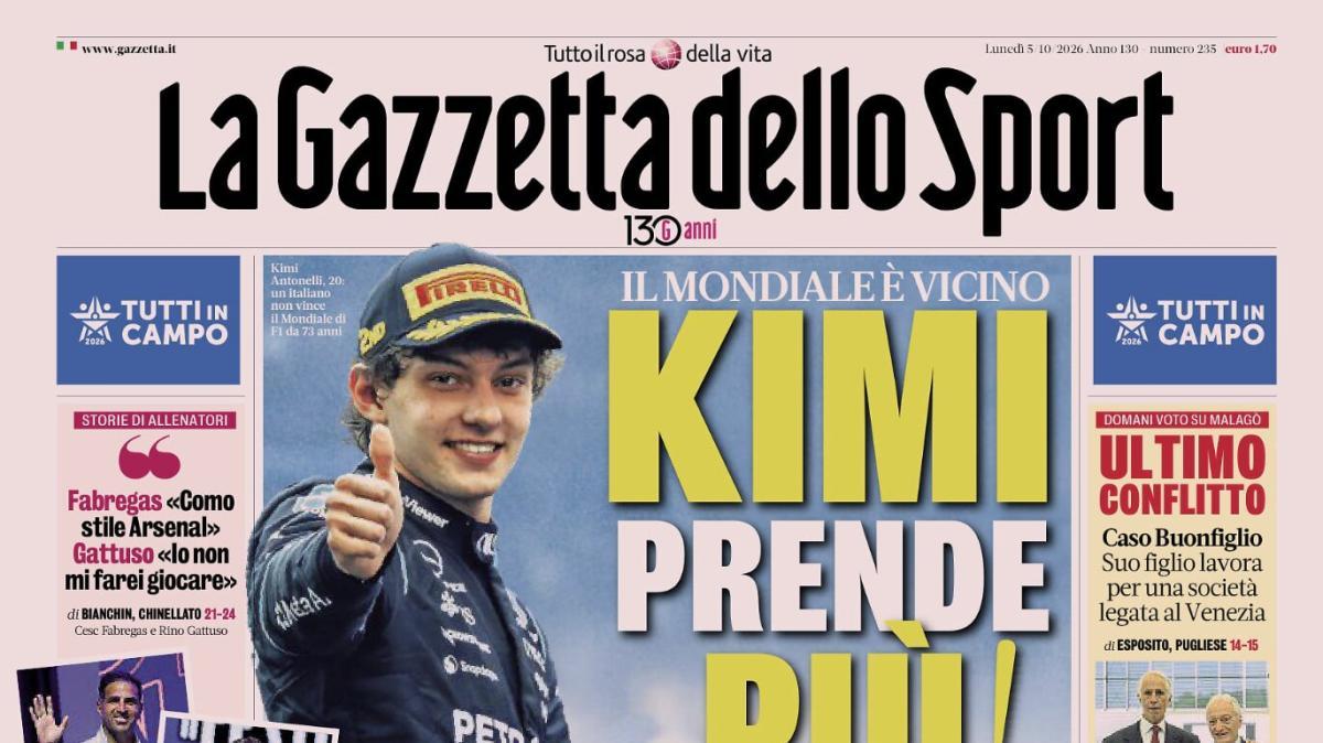 PRIMA PAGINA – La Gazzetta dello Sport: "Non fermiamoci più!"