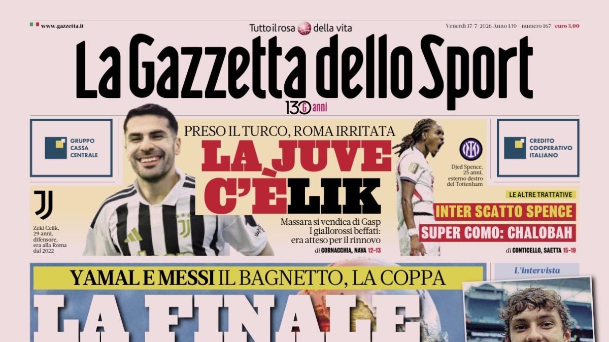PRIMA PAGINA – La Gazzetta dello Sport: "La finale del destino"