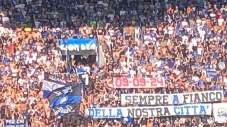 Curva Nord Atalanta vicino alle famiglie colpite dall'alluvione: "Sempre a fianco della nostra città"