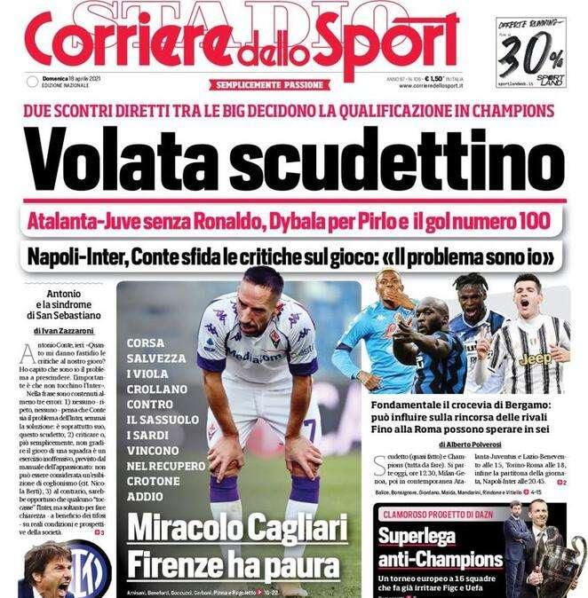 PRIMA PAGINA - Corriere dello Sport: "Volata scudettino"