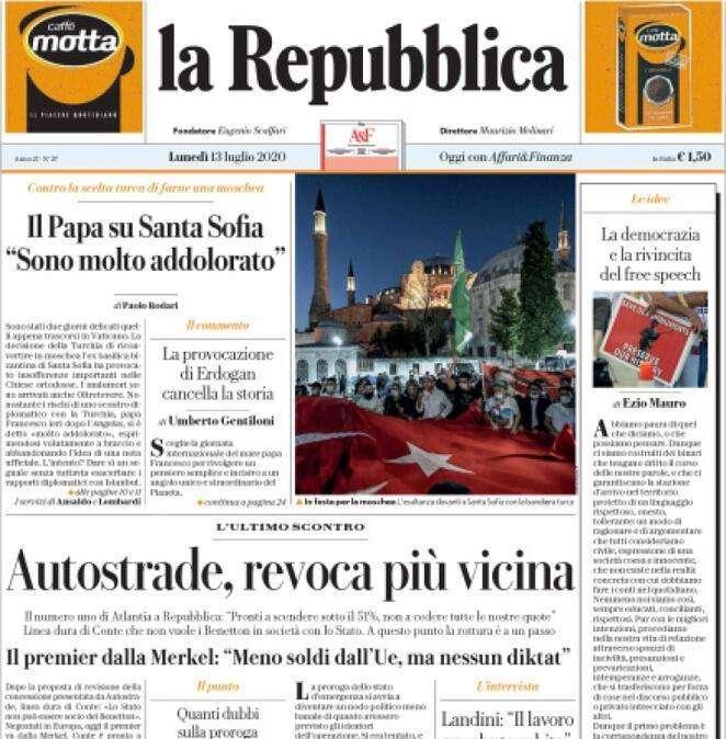 PRIME PAGINE - Autostrade, revoca più vicina