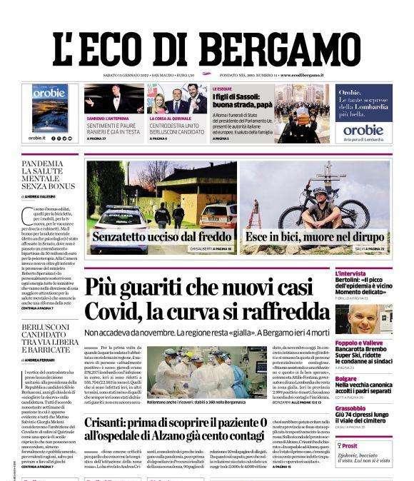 L'Eco di Bergamo: "Più guariti che nuovi casi Covid, la curva si raffredda"