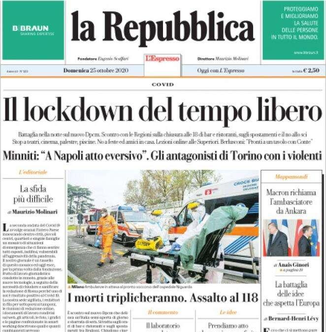 PRIME PAGINE - Le aperture dei maggiori quotidiani nazionali 