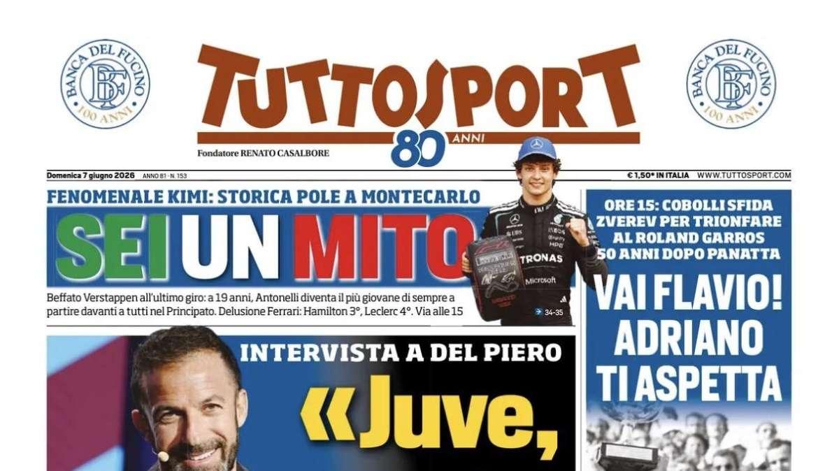 PRIMA PAGINA – Tuttosport: "«Juve, per te ci sarò sempre»"