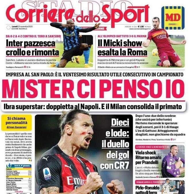 PRIMA PAGINA - Corriere dello Sport: "Mister ci penso io"