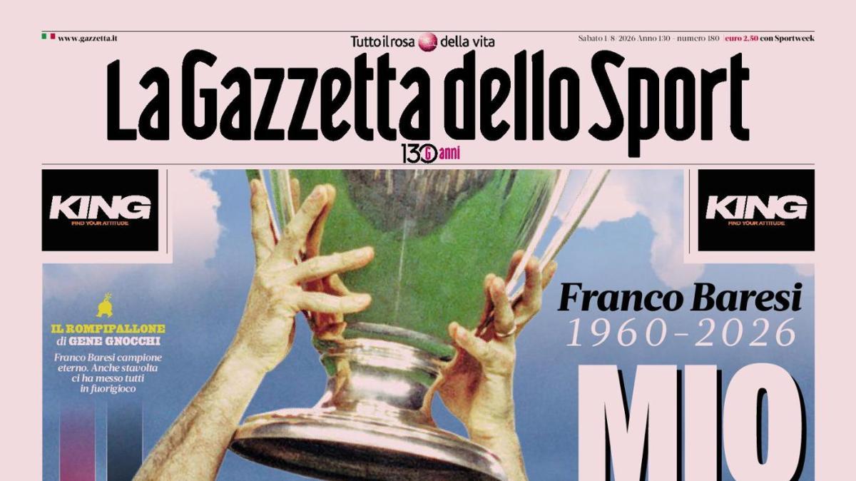PRIMA PAGINA - Gazzetta dello Sport: "Mio Capitano"