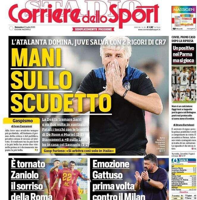 PRIMA PAGINA - Corriere dello Sport: "Mani sullo Scudetto"