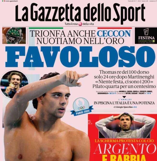 La Gazzetta dello Sport apre: "Pavlovic già a Milano per le visite. Inter, ecco i soldi per Renan"