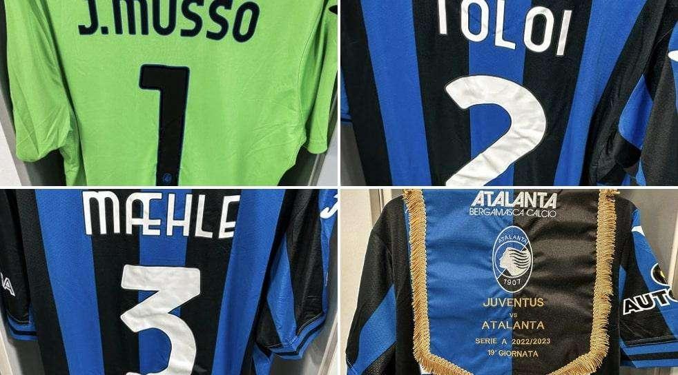 FOTO - Lo spogliatoio della Dea all'Allianz Stadium di Torino 